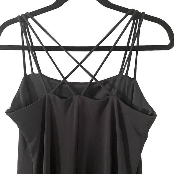 Vintage Black Molly Mallow Evening Rhinestone Maxi Formal Dress Women Size 10 - Picture 4 of 11